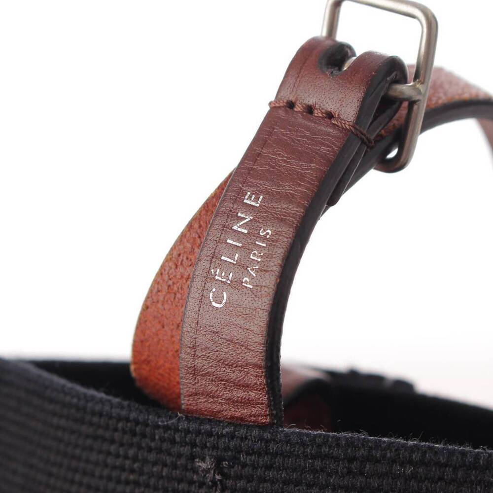 Celine Phoebe Philo boat canvas belt shoulder bag black - Picture 7 of 8